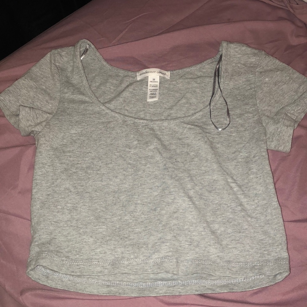 grey crop top